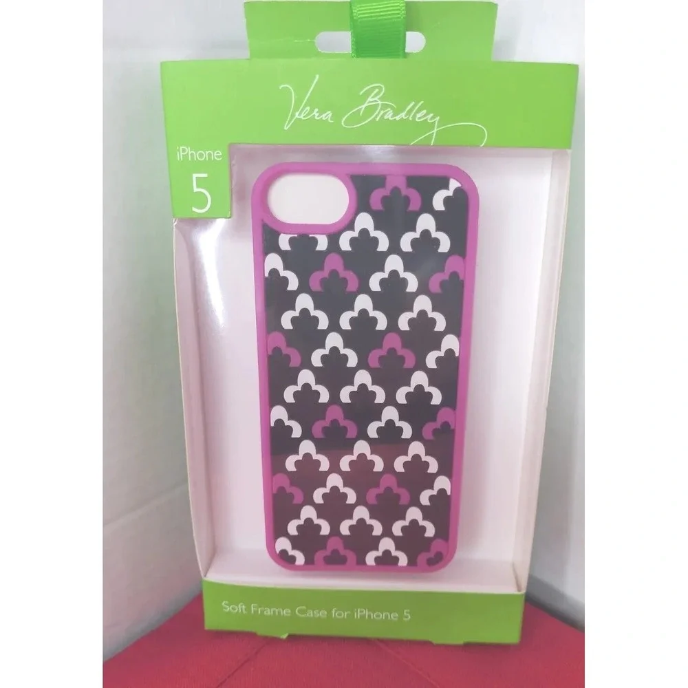 Vera Bradley Flexible Frame Phone Case for IPhone‎ 5 Cranberry Magenta New Gift